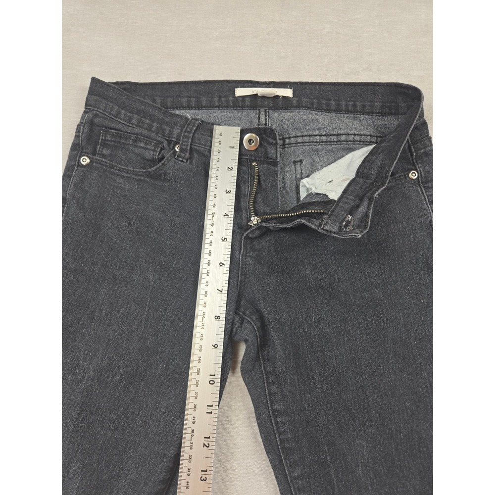 XXI Denim Forever 21 Womens Skinny Jeans Faded Black Low Rise Size 27x30 - Picture 6 of 9